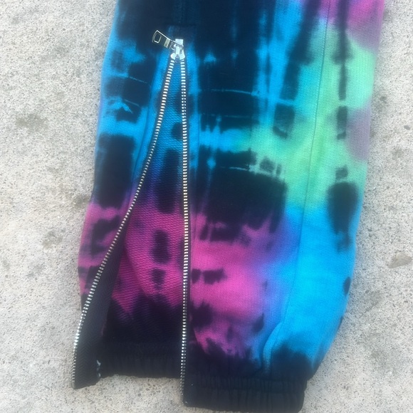Cotton Citizen Tie Dye Zip Leg Cotton Joggers Women's Size S - Picture 3 of 11